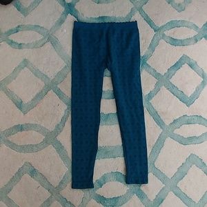 Blue heart leggings